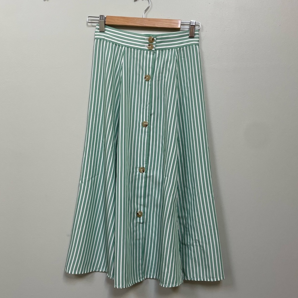 Stockholm Atelier Green & White Skirt - Picture 4 of 10